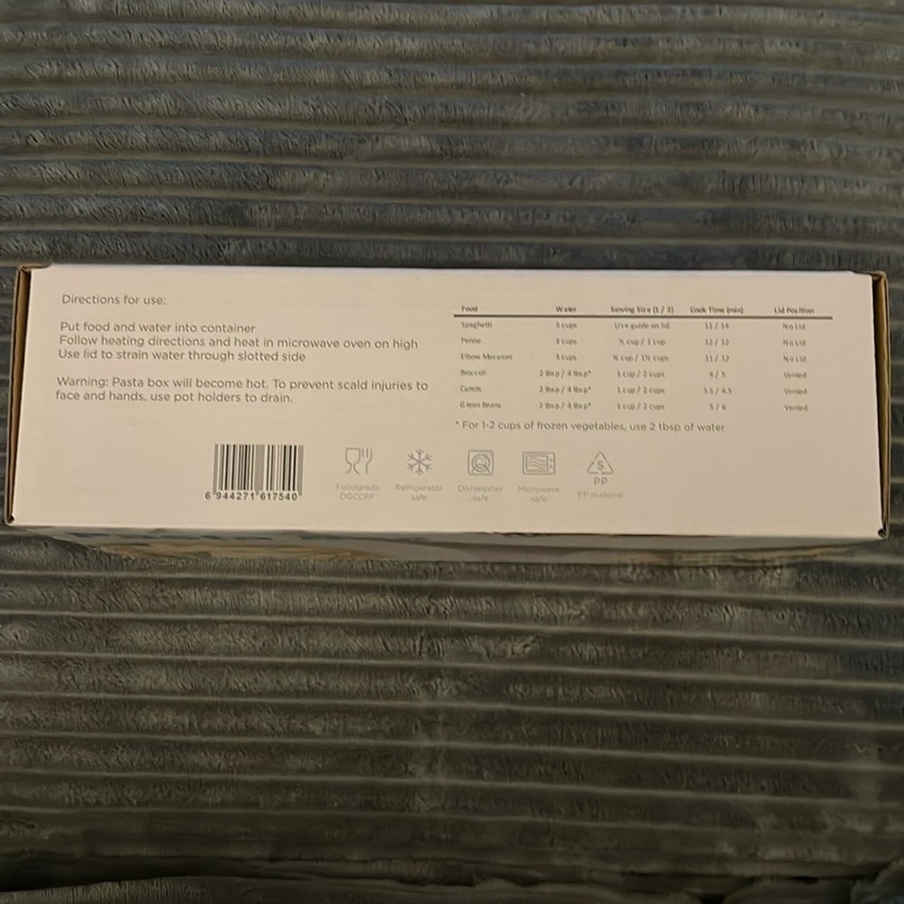 Pasta Box for Microwave Cooking - Picture 3 of 3